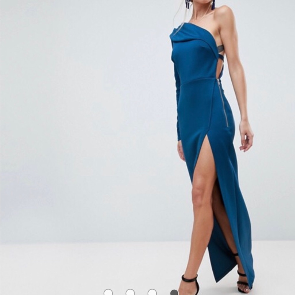 Blue Asymmetric Gown